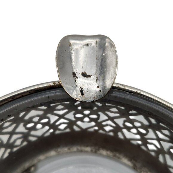 Vintage E&JB Ashtray Silver Plate Basket with Glass Bowl Insert READ - Picture 9 of 12